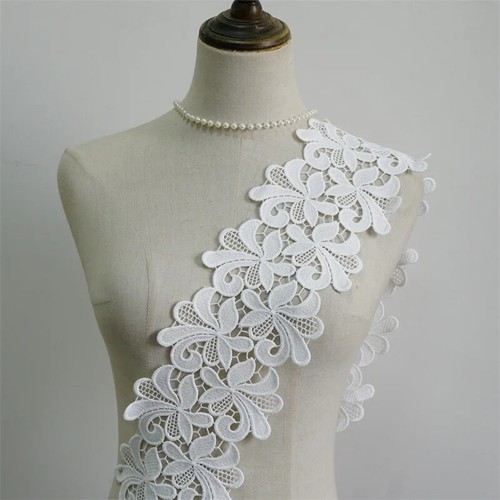 1 Yard Unique Hollow Flowers Bridal trim Sash Belt lace Wedding sewing trim - Picture 2 of 8
