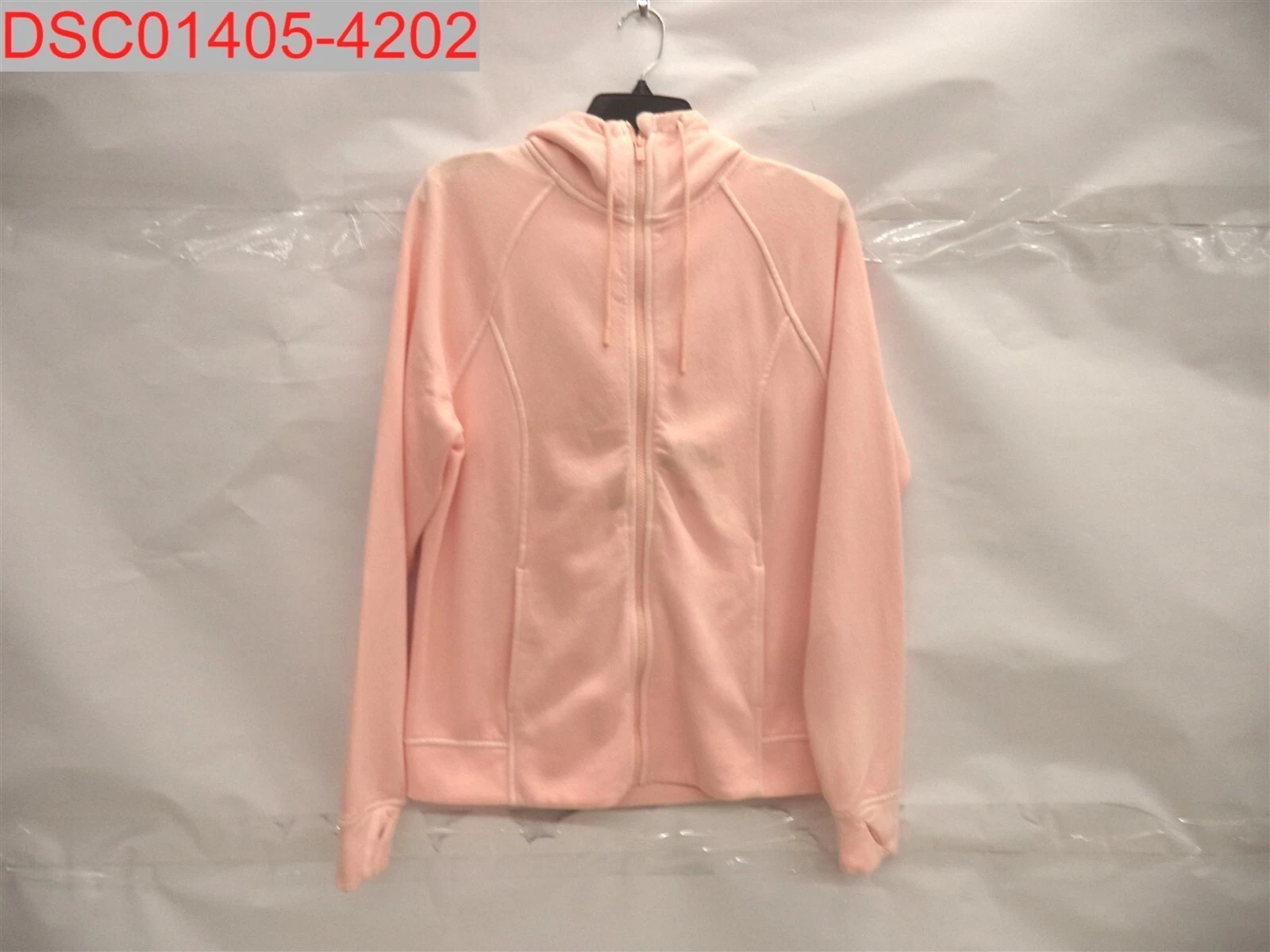 Stain, All in Motion Women's Blush Peach Fleece Full Zip Hoodie, M 191904615992