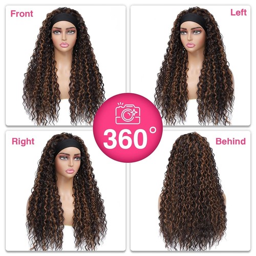 Glueless 26 Inch Synthetic Water Wave Wig - Perfect for Daily Wear & Occasions - Picture 5 of 9