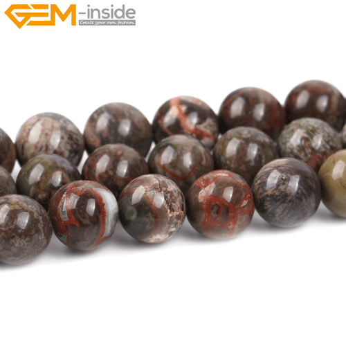 Rain Forest Onyx Agate 15" Strand Brown Natural Beads For Women's Jewellery - Picture 49 of 49