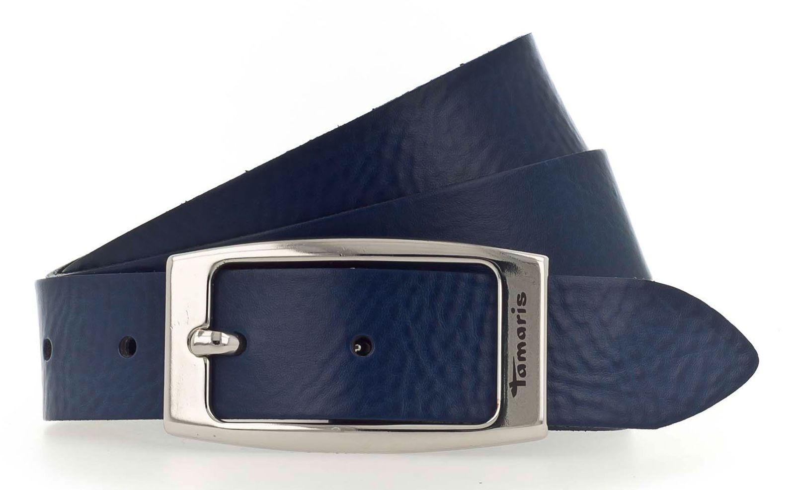Tamaris belt Leather Belt W80 Petrol Blue