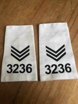 Fancy Dress. Obsolete Ex Police Film Prop Hi Viz Yellow Sliders For Epaulettes