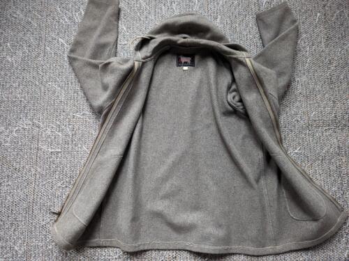 vintage 1950s hoodie WOOLRICH wool fleck M gray HOODED full zip jacket 1960s - Picture 3 of 13