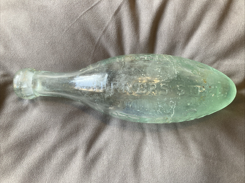 VINTAGE SCHWEPPE & Co AERATED WATER GENUINE SUPERIOR TORPEDO BOTTLE - Picture 2 of 4