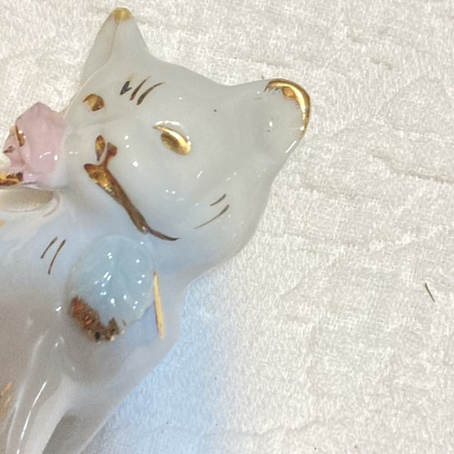Betson's Porcelin White W Gold Cat Trio Mama Katze und 2 Kätzchen 1 W Repair Look - Bild 19 von 24