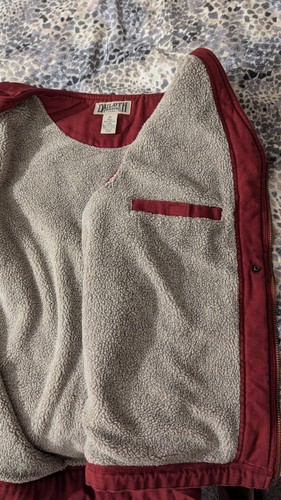 Duluth Trading Co Iron Range Fire Hose Sherpa Lined Canvas Vest Mens XL Red - Picture 8 of 9