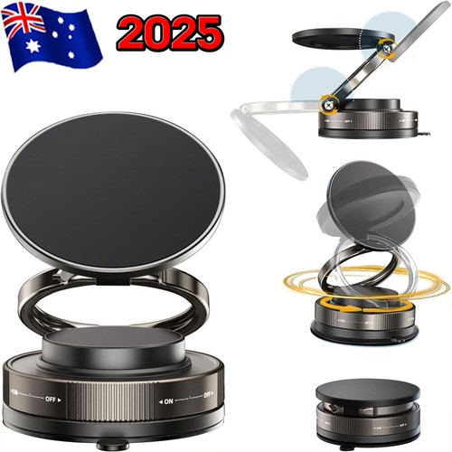 360 Vacuum Strong Magnetic Phone Holder Suction Cup Car Stand Foldable Car Mount - Picture 2 of 20