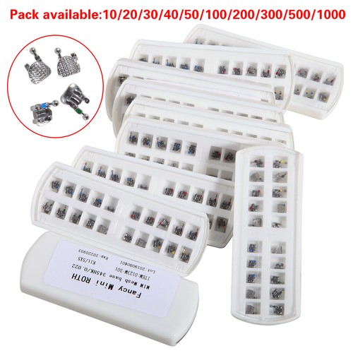 Multi Paquetes MIM Ortodoncia Malla Base Soportes Mini Roth 022" Ranura 345 Ganchos SU - Imagen 29 de 32