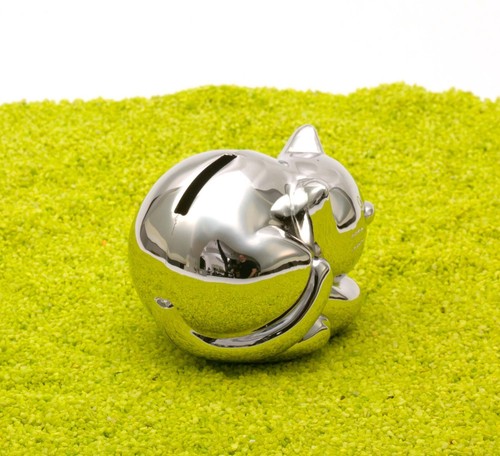 Zilverstad Spardose Katze versilbert 9,3 x 7,5 x 8,1 cm - Geschenkbox - Bild 3 von 5