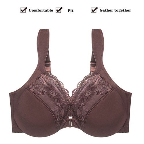 Ladies Bras Unpadded Underwired Brassiere Front Buckle Lace Ma'am Underwear CDDE - Picture 8 of 18