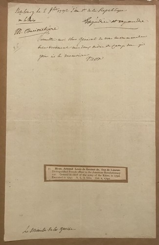 BIRON DE ARMAND LOUIS DE GONTAUT DUCA DI LAUZUM GENERALE FRANCESE 1747-1793 - Picture 2 of 3