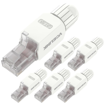 RJ45 Stecker Werkzeuglos Cat6A Lan Stecker Werkzeugfreie Vergoldete, Cat6A Modul
