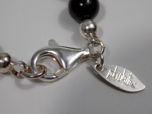 Vintage Designer Schmuck Paola Valentini Italy Edelstein Collier 925er Silber - Picture 3 of 12