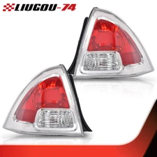 Set of 2 Tail Light Fit For 2006-2009 Ford Fusion Chrome Left and Right Side
