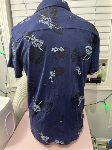 Kahuna Bay Men’s Hawaiian Blue Button Down Shirt Size XL - Picture 3 of 19