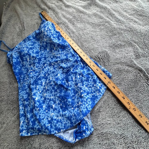 Orvis Womens Swimsuit Size 20 Blue Ditsy Floral One Piece Beach Boho 18060 - Picture 4 of 12
