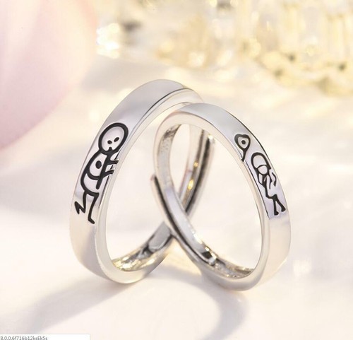 Anillo de compromiso ajustable Heart Lover Silver SP Promise R14 - Imagen 2 de 5