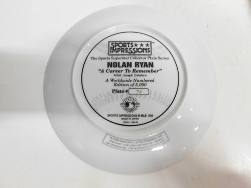 Lot of Three Nolan Ryan Commermorative Plates New In Box by Sports Impressions - Picture 5 of 7