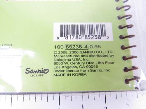 Rare Tenorikuma Notebook - Sanrio 2006 - Unused New in Bag - 3.5"x5" Red Panda - Picture 5 of 6