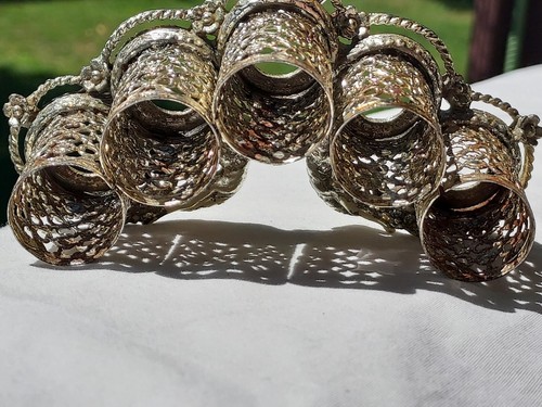 Silver Tone Ornate Filagree Dresser Vanity Metal Lipstick Holder Cherub AS IS - Bild 9 von 11