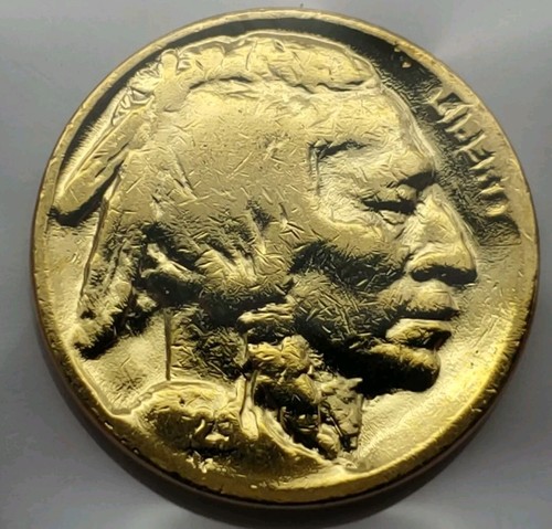 1929-S 5C BUFFALO NICKEL Gold Plated Eye Appeal #Z1