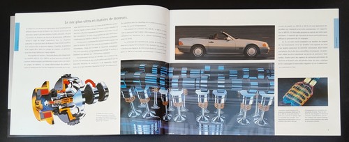 Schienale x2 Cataloghi Mercedes SL Foto Prospetto Garage Di Bretagna TB - Picture 16 of 22