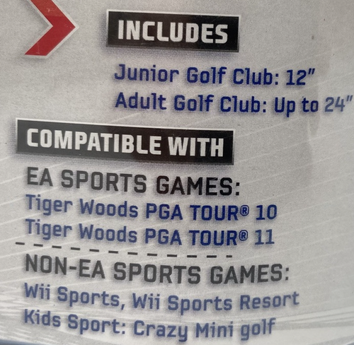 Golf Game Kit Clubs Kids Adult EA Sports EA102 Father Son -Nintendo Wii-NEW - Picture 4 of 8