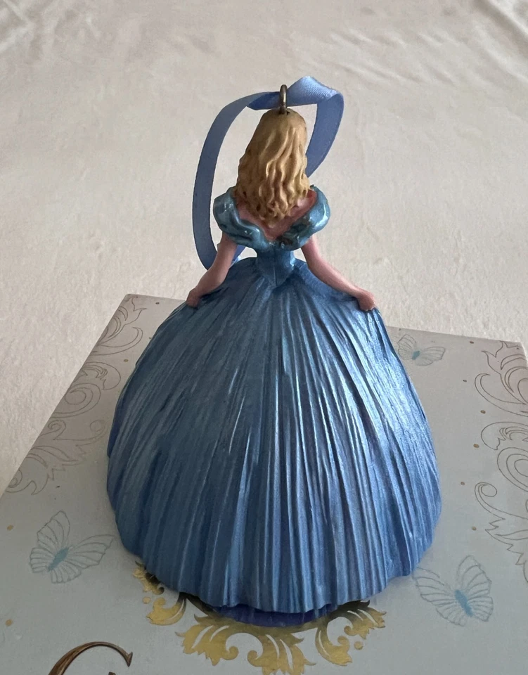 Disney Store Cinderella Holiday Ornament Blue Dress 2003 New Old Stock - Image 2 of 4