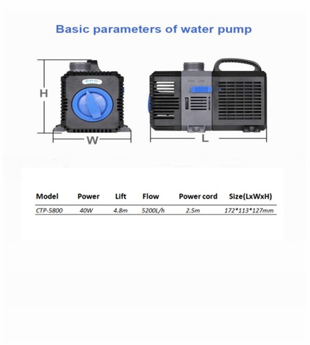 Sunsun 5200L/H Water Pump For Marine ECO Fish Tank Fountain 40W Submersible Pump - Picture 6 of 13