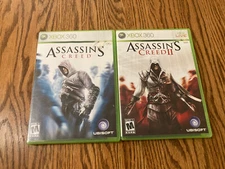 Assassin's Creed 1 & 2  Xbox 360 COMPLETE FAST FREE SHIPPING