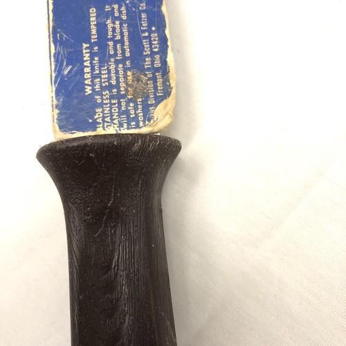 Vintage QuiKut Schnitz- & Serviermesser zweischneidig Tranchiermesser - Bild 11 von 11