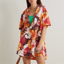 Faithfull the Brand “Tropicana” Cotton Shirt Dress