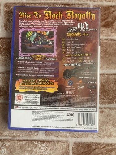 Guitar Hero: Aerosmith (Sony PlayStation 2, 2008) PS2 Factory Sealed - Picture 2 of 4