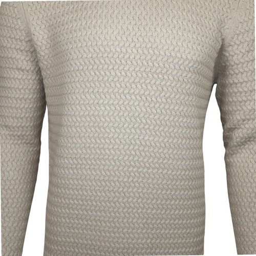 Mens Sweater Jumper 100% Cotton Cable Crew Neck Thick Knitwear Pullover 60-18 - Picture 3 of 14