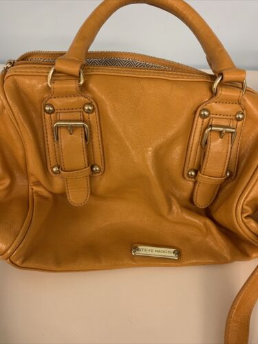 Steve Madden Lot Of 2 Purse Bag Tote Small Cross Body Mustard Brown Straps Zip - Picture 4 of 12