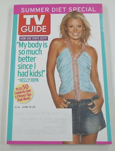 TV Guide magazine KELLY RIPA COVER Summer Diet Special Jun 19 2005 issue - Picture 1 of 3