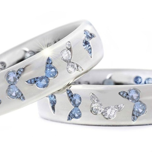 Women 925 Silver Butterfly Wedding Ring Cubic Zirconia Butterfly Jewelry 5-11 - Picture 2 of 12