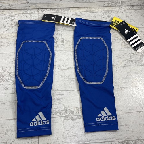 1 Pair Genuine ADIDAS Ironskin Elbow Pad Arm Sleeve Compression Royal Blue Small - Picture 6 of 9