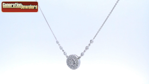 MEIRA T 14 KARAT WHITE GOLD DIAMOND .25CTTW GH, SI 16" NECKLACE PENDANT - Video 1 of 1