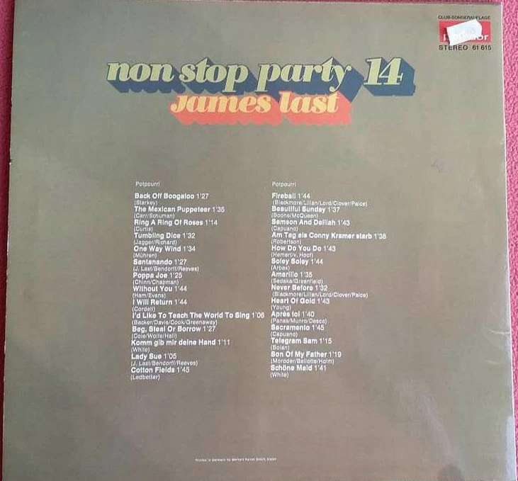 James Last / Non Stop Party 14 / LP Vinyl 1972 - Bild 2 von 2