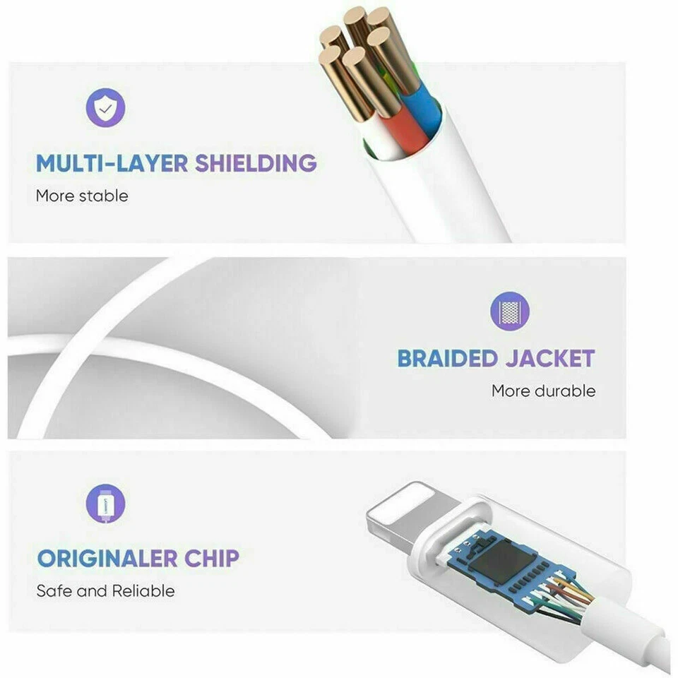 Paquete de 3 adaptadores de conector para auriculares iPhone cable auxiliar de 3,5 mm convertidor de cable para auriculares Foto 4 de 4