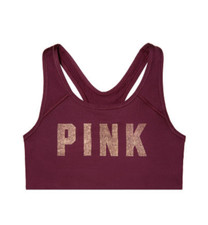 Victoria's Secret PINK Ultimate Gym Racerback Sports Bra Deep Ruby Small NWT
