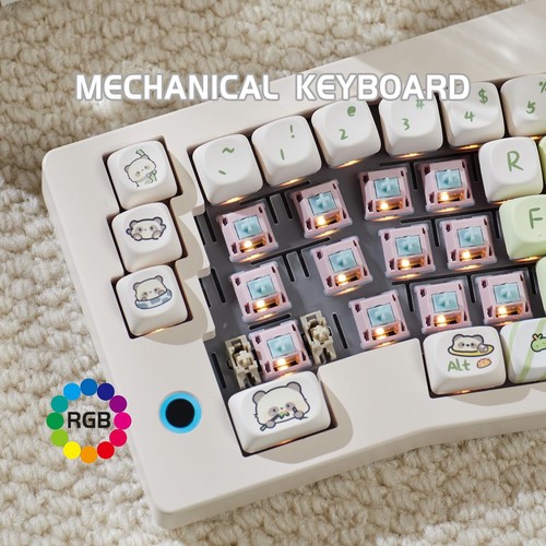CIDOO ABM066 Alice Keyboard Hot Swappable Mechanical Keyboard RGB Wireless Cu - Picture 3 of 5