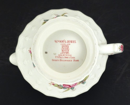 VTG Spode Jewel Copeland Billingsley Rose Pink Creamer Cream Pitcher Replacement - Picture 8 of 8