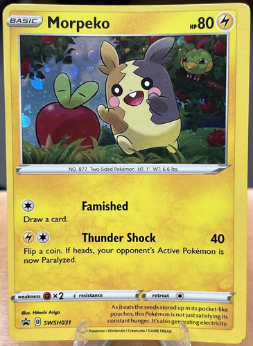 Morpeko SWSH031 Schwert & Schild Black Star Promo Holo Rare Pokemon TCG - NM
