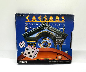 CD-i CAESARS WORLD OF GAMBLING Philips Complete in Case CDI - 1990