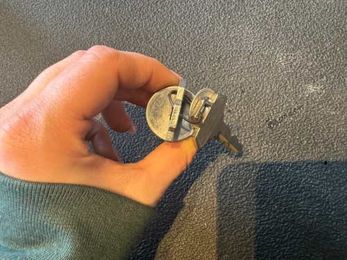 1965-1966 Original Ford Falcon Ignition Cylinder With Alum Tag & Key Code Indash - Picture 5 of 6
