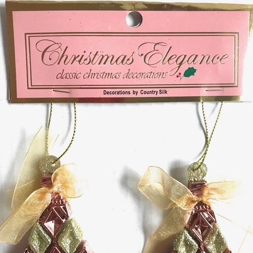 Christmas 2 Pinecone Ornaments Holiday Hanging Tree Decorations NWT Gift - Picture 5 of 5