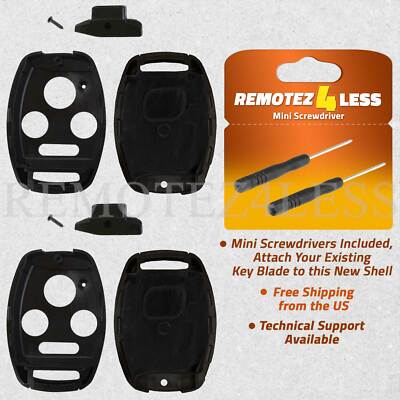Honda Key Fob Oem Remote Key Fob Shell Case For 2003-2008 Honda Accord - Uncut Black Replacement Housing (OUCG8D-380H-A) 2008 Honda Accord Key Fob Shell - Foto 12
