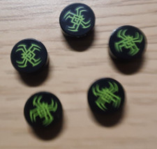 Lego 80036 Monkie Kid Lime Spider printed round tile (x5 pieces) 80022 80023